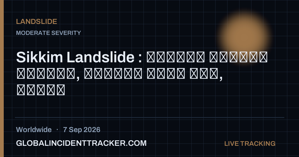 Landslide incident in worldwide on 7 September 2026 — Global Incident Tracker report card