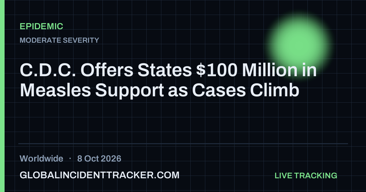 Epidemic incident in worldwide on 8 October 2026 — Global Incident Tracker report card