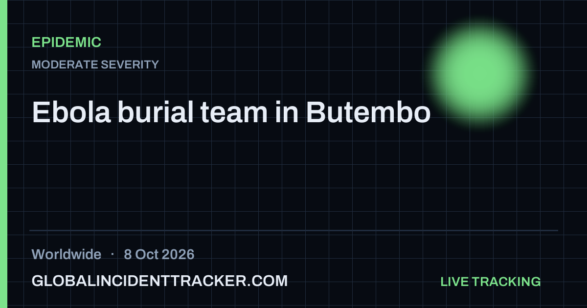 Epidemic incident in worldwide on 8 October 2026 — Global Incident Tracker report card