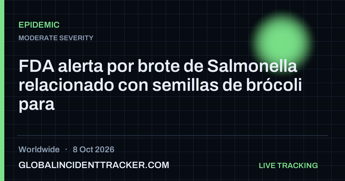 Epidemic incident in worldwide on 8 October 2026 — Global Incident Tracker report card