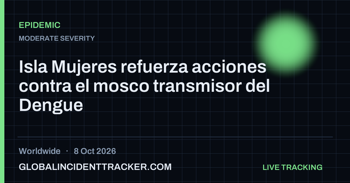 Epidemic incident in worldwide on 8 October 2026 — Global Incident Tracker report card