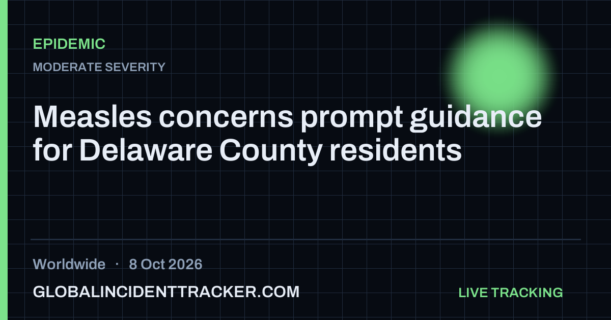 Epidemic incident in worldwide on 8 October 2026 — Global Incident Tracker report card