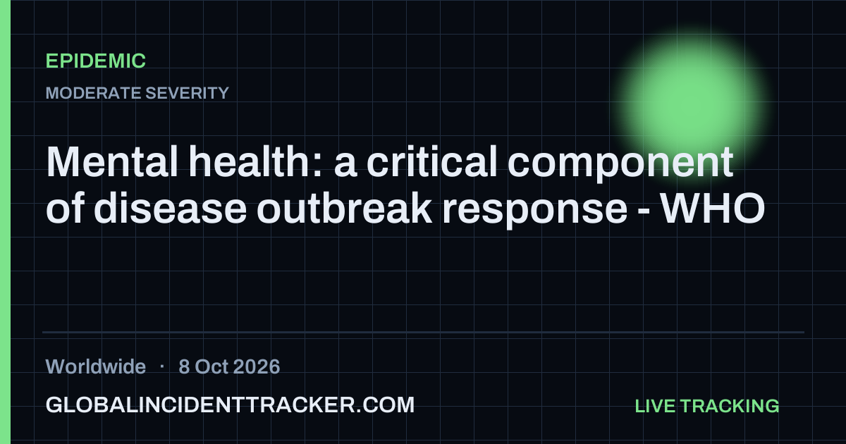 Epidemic incident in worldwide on 8 October 2026 — Global Incident Tracker report card