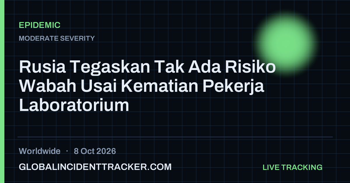 Epidemic incident in worldwide on 8 October 2026 — Global Incident Tracker report card