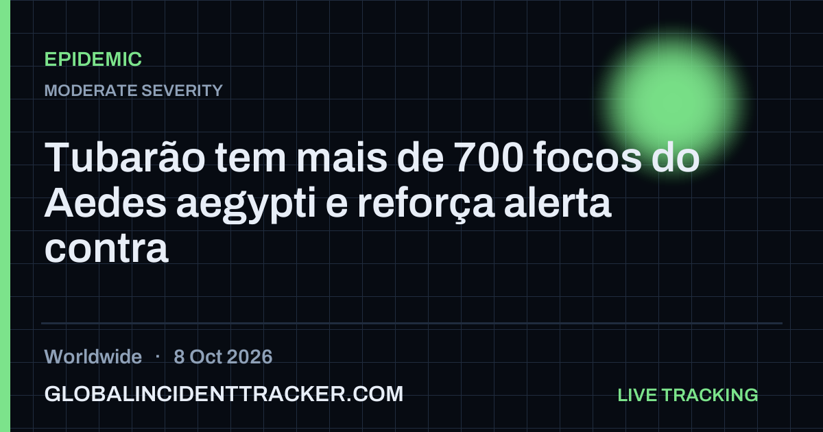 Epidemic incident in worldwide on 8 October 2026 — Global Incident Tracker report card