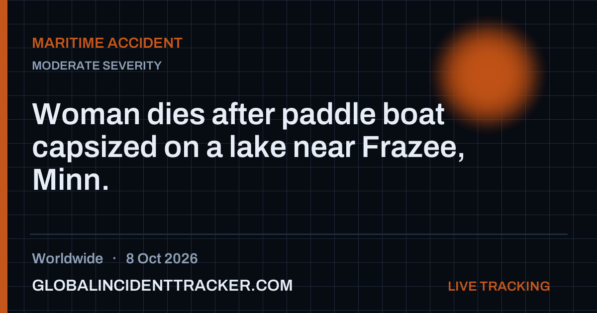 Woman dies after paddle boat capsized on a lake near Frazee, Minn. — 8 ...