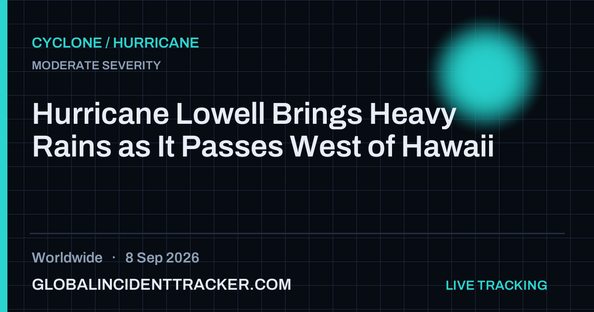 Cyclone / Hurricane incident in worldwide on 8 September 2026 — Global Incident Tracker report card
