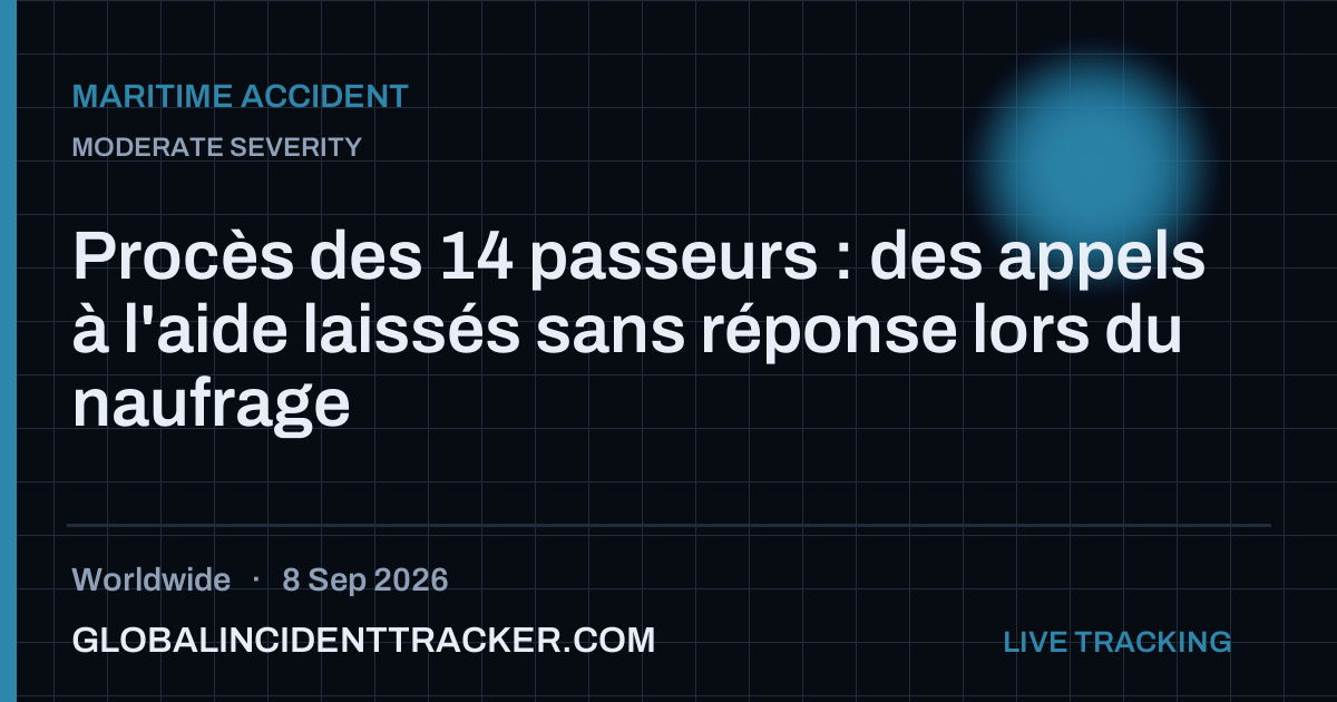 Maritime Accident incident in worldwide on 8 September 2026 — Global Incident Tracker report card