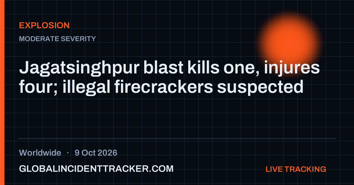 Jagatsinghpur blast kills one, injures four; illegal firecrackers ...