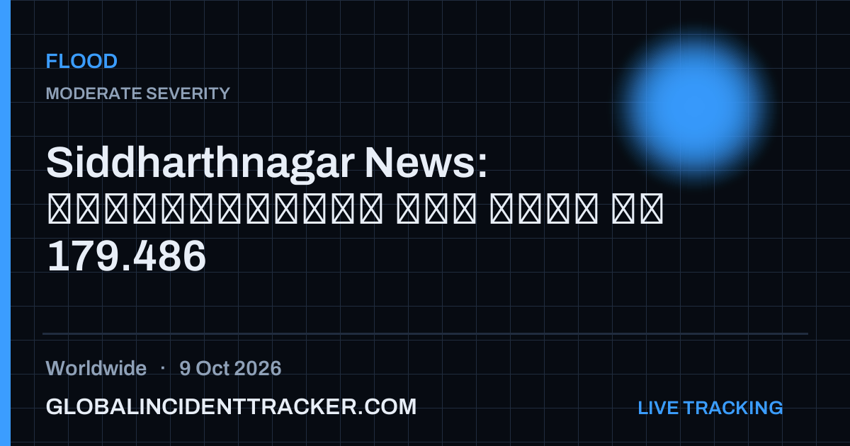 Flood incident in worldwide on 9 October 2026 — Global Incident Tracker report card