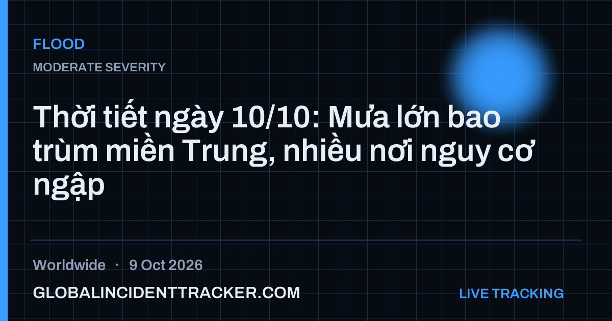 Flood incident in worldwide on 9 October 2026 — Global Incident Tracker report card