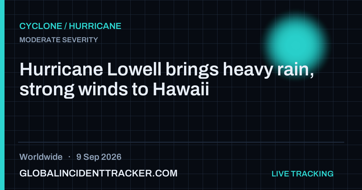 Cyclone / Hurricane incident in worldwide on 9 September 2026 — Global Incident Tracker report card