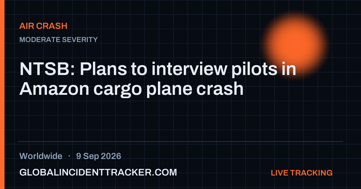 Air Crash incident in worldwide on 9 September 2026 — Global Incident Tracker report card