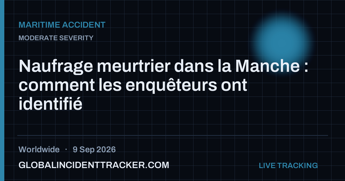 Maritime Accident incident in worldwide on 9 September 2026 — Global Incident Tracker report card