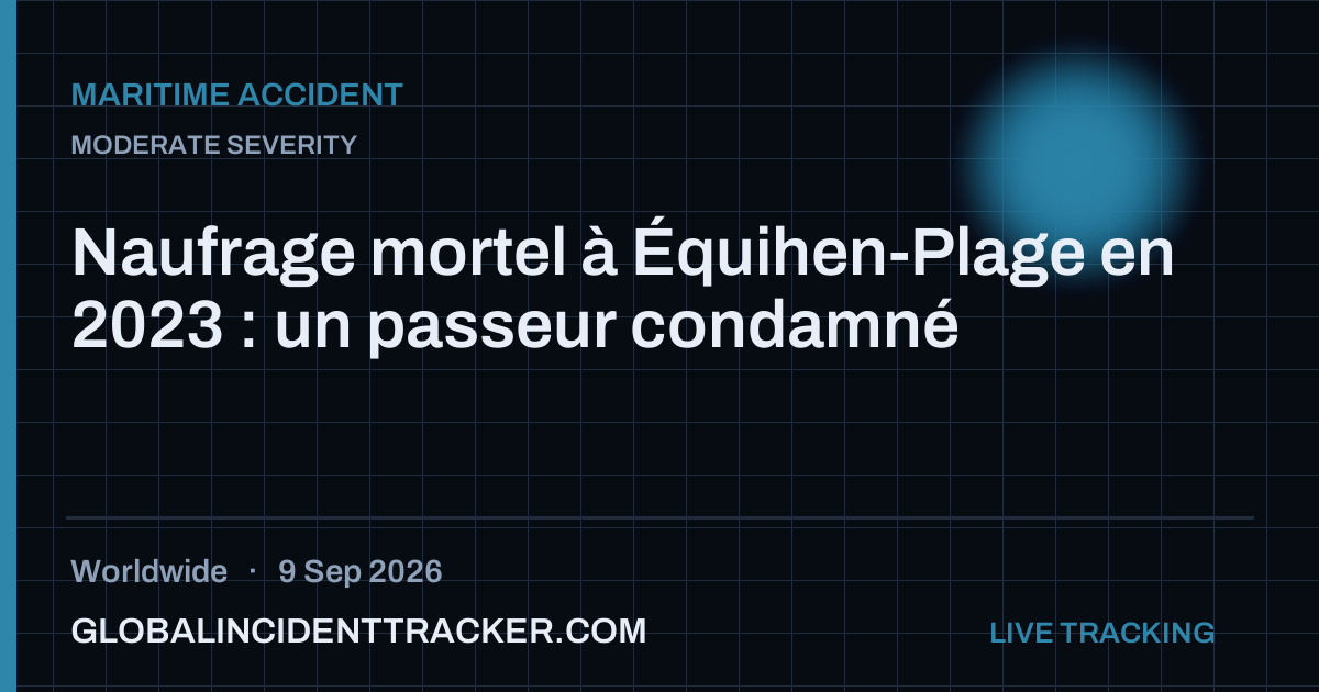 Maritime Accident incident in worldwide on 9 September 2026 — Global Incident Tracker report card