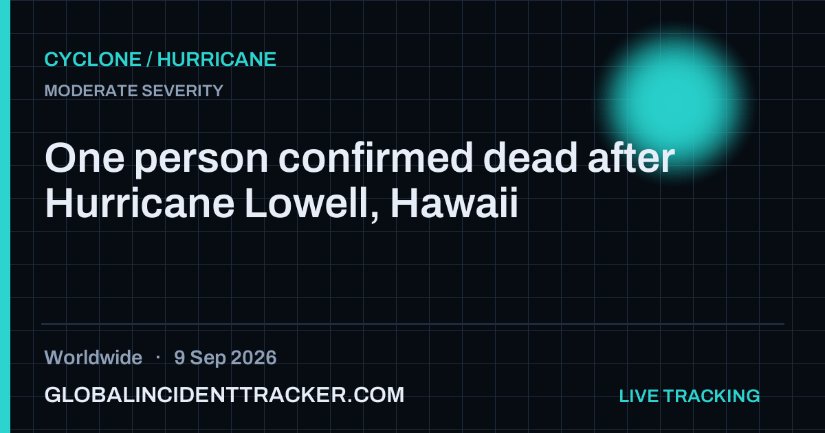 Cyclone / Hurricane incident in worldwide on 9 September 2026 — Global Incident Tracker report card