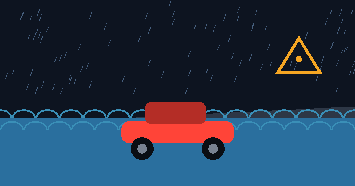 Flash floods: never drive through floodwater